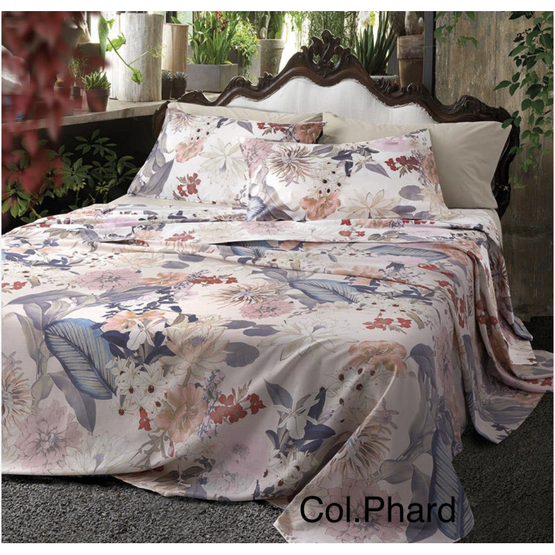 Copriletto leggero su tessuto jacquard in puro cotone Gabel "Lotus"